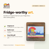 Colorado Sport Bear Fridge Magnet — illustrated by Two Little Fruits, made in Denver