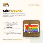 Colorado Gay Pride Vinyl Sticker — illustrated by Two Little Fruits, made in Denver