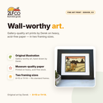 Hobo Squirrel Art Print — illustrated by Two Little Fruits, made in Denver