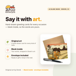 Hobo Squirrel Colorado Greeting Card — illustrated by Two Little Fruits, made in Denver