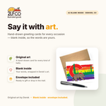 Colorado Rainbow Greeting Card — illustrated by Two Little Fruits, made in Denver