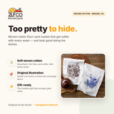 Bison & Longhorn Tea Towel Set — 100% Cotton — illustrated by Two Little Fruits, made in Denver