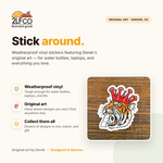 Corona King Tiger Vinyl Sticker — illustrated by Two Little Fruits, made in Denver