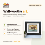 Cow Cheeseburger Art Print — illustrated by Two Little Fruits, made in Denver