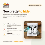 Hay Y’all Tea Towel — illustrated by Two Little Fruits, made in Denver