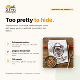 Howdy Bear Cowboy Tea Towel — illustrated by Two Little Fruits, made in Denver