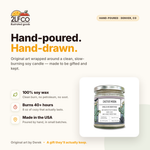 Cactus Moon Soy Candle — Cut Flowers, Agave & Aloe — illustrated by Two Little Fruits, made in Denver