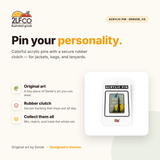 Acrylic Pins - Acrylic Pin — illustrated by Two Little Fruits, made in Denver