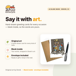 Howdy Bear Greeting Card — illustrated by Two Little Fruits, made in Denver