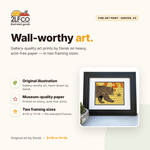 Bear Art Print — illustrated by Two Little Fruits, made in Denver