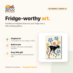 Dog Fridge Magnet — illustrated by Two Little Fruits, made in Denver