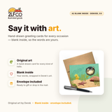 Fish Greeting Card — illustrated by Two Little Fruits, made in Denver
