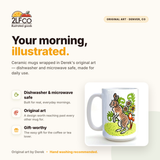 Rabbit Mug — illustrated by Two Little Fruits, made in Denver