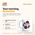 DAHLIA Mug — illustrated by Two Little Fruits, made in Denver