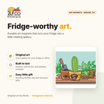 Dirty Talk Potted Plant Fridge Magnet — illustrated by Two Little Fruits, made in Denver