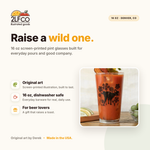 Dog Pint Glass — illustrated by Two Little Fruits, made in Denver