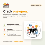 Dog Magnetic Bottle Opener — illustrated by Two Little Fruits, made in Denver