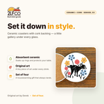 4" Dog Coaster — illustrated by Two Little Fruits, made in Denver
