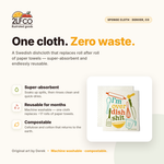 I'm Over Dish Shit Eco-Friendly Swedish Dishcloth — illustrated by Two Little Fruits, made in Denver