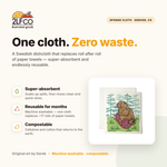 Eco Friendly Swedish Dishcloth — illustrated by Two Little Fruits, made in Denver