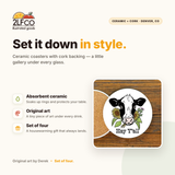Hey Y'all Farmhouse Style Coaster — illustrated by Two Little Fruits, made in Denver