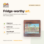 Toadster Frog Fridge Magnet — illustrated by Two Little Fruits, made in Denver
