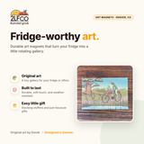 Toadster Frog Fridge Magnet — illustrated by Two Little Fruits, made in Denver