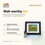 Frog Wall Art Print — illustrated by Two Little Fruits, made in Denver