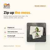 Frog Pencil Zipper Pouch — illustrated by Two Little Fruits, made in Denver