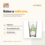 Frog Pint Glass — illustrated by Two Little Fruits, made in Denver