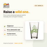 Frog Pint Glass — illustrated by Two Little Fruits, made in Denver