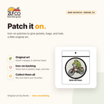 Frog Woven Patch — illustrated by Two Little Fruits, made in Denver