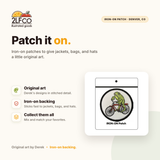 Frog Woven Patch — illustrated by Two Little Fruits, made in Denver