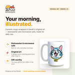 Brat Cat Mug — illustrated by Two Little Fruits, made in Denver