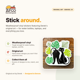 Cat Vinyl Sticker — illustrated by Two Little Fruits, made in Denver
