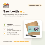 Elephant Cards - Quirky A2 Greeting Card — illustrated by Two Little Fruits, made in Denver