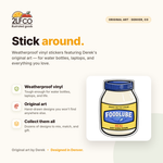 Mayonnaise Vinyl Sticker — illustrated by Two Little Fruits, made in Denver