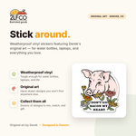 Pig Vinyl Sticker — illustrated by Two Little Fruits, made in Denver
