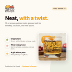 Pig Rocks Glass — illustrated by Two Little Fruits, made in Denver