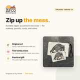 Stay Trashy Raccoon Zipper Pouch — illustrated by Two Little Fruits, made in Denver