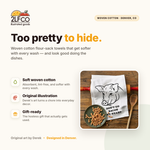 Bacon Lovers Gifts - Funny Cotton Tea Towel — illustrated by Two Little Fruits, made in Denver