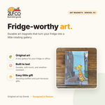 Giraffe Fridge Magnet — illustrated by Two Little Fruits, made in Denver