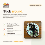 Goat Laptop Vinyl Sticker — illustrated by Two Little Fruits, made in Denver