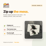 Goat Zipper Pouch — illustrated by Two Little Fruits, made in Denver