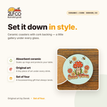 Mushroom Coaster — illustrated by Two Little Fruits, made in Denver