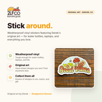 Mushroom Laptop Vinyl Sticker — illustrated by Two Little Fruits, made in Denver