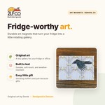 Gothic Crow Fridge Magnet — illustrated by Two Little Fruits, made in Denver