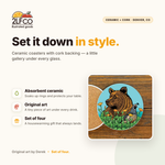 Grizzly Bear Coaster — illustrated by Two Little Fruits, made in Denver