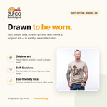 Hobo Squirrel T-Shirt — illustrated by Two Little Fruits, made in Denver