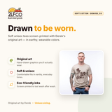 Hobo Squirrel T-Shirt — illustrated by Two Little Fruits, made in Denver